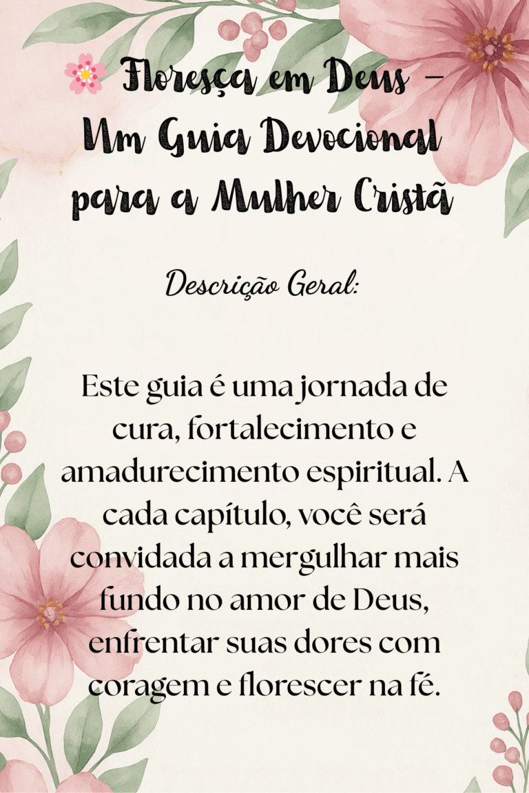 Floresça em Deus - Um Guia Devocional para a Mulher Cristã (6 x 9 in) (6)